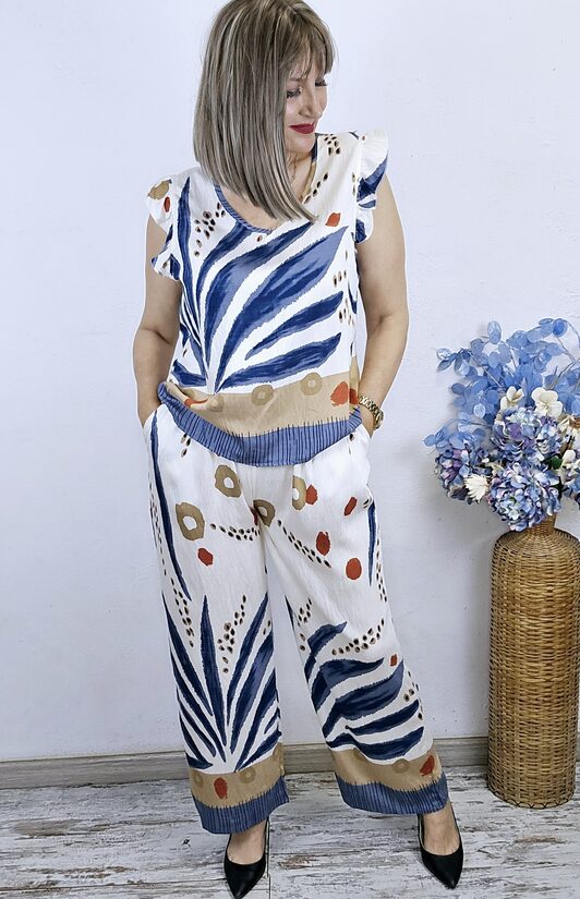 AGOTADO CONJUNTO LINO BLUR AZUL