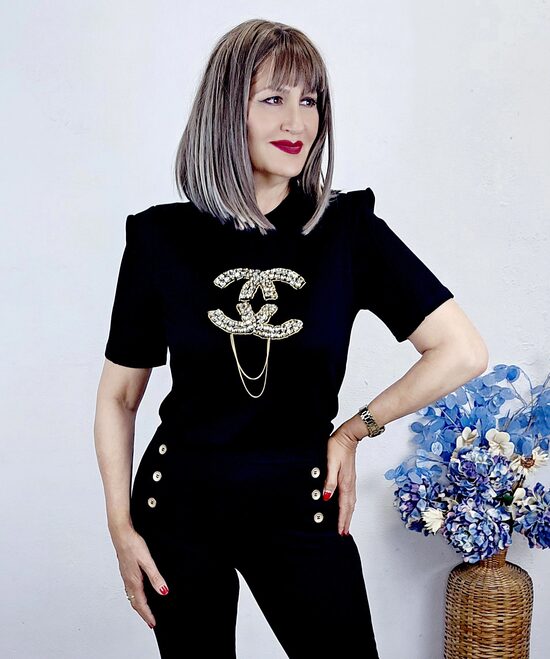 AGOTADO CAMISETA CHANEL NEGRO