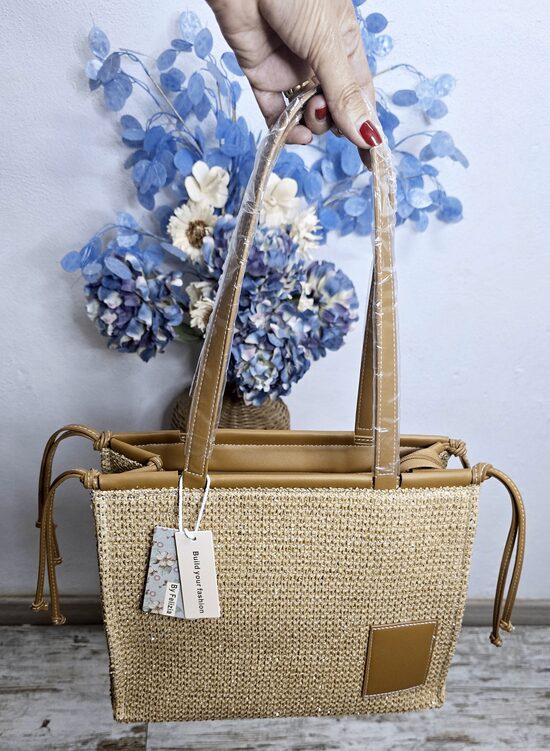AGOTADO Bolso rafia TUIN camel