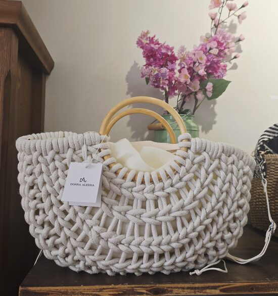 NOVEDAD Bolso cuerda crudo Luna