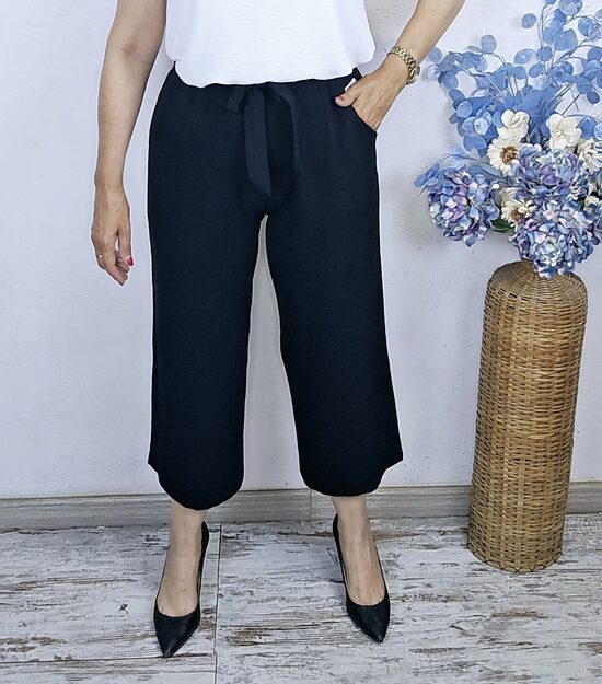 NOVEDAD PANTALON CULOTTE NEGRO LAZO