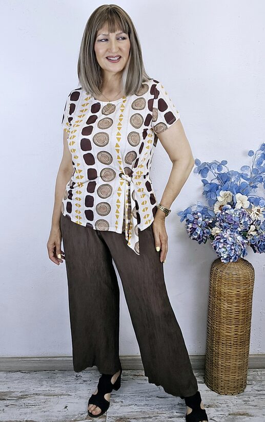 NOVEDAD SUETER ETNICO LAZO MARRON