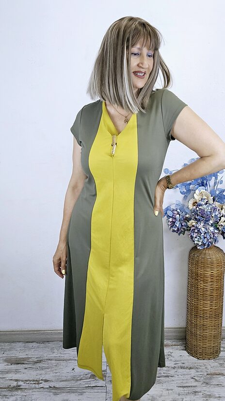 NOVEDAD VESTIDO FRANJA VERDE 
