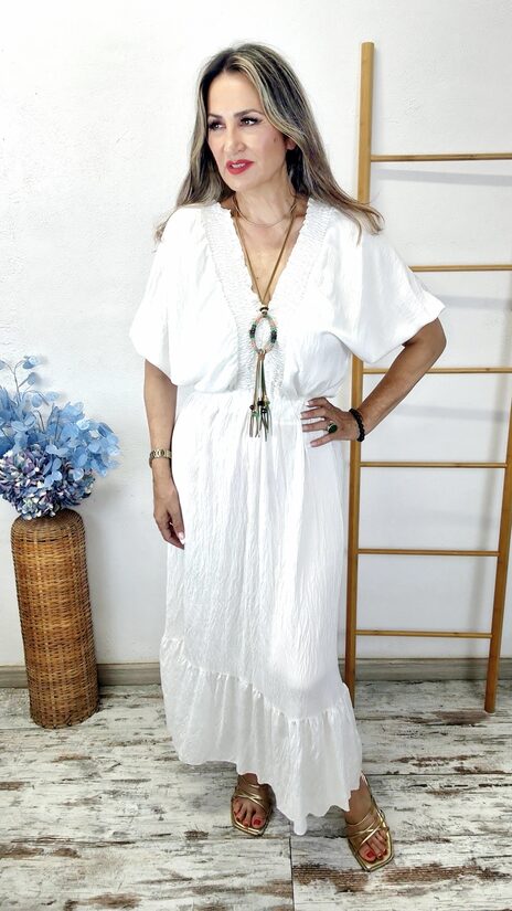 REBAJAS -25% VESTIDO Cadiz blanco