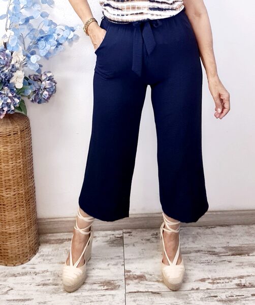 AGOTADO PANTALON CULOTTE LAZO AZUL MARINO 