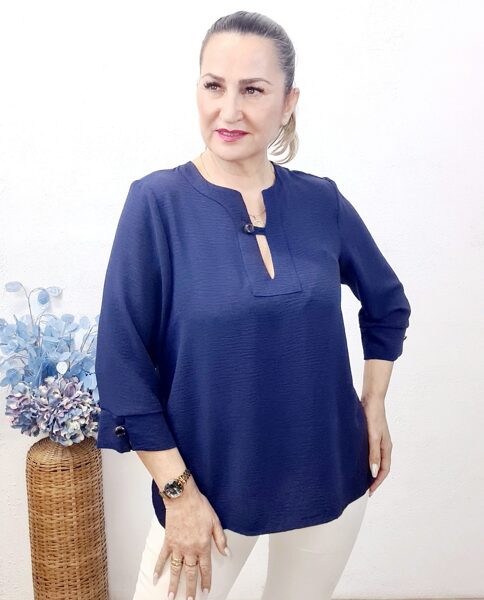 -20%  BLUSA BOMBA AZUL MARINO Ultima talla 42