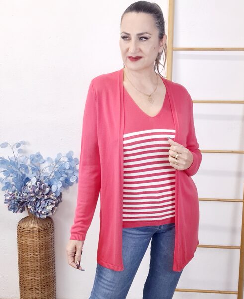  CONJUNTO RAYA MARINERO CORAL Ultima talla L