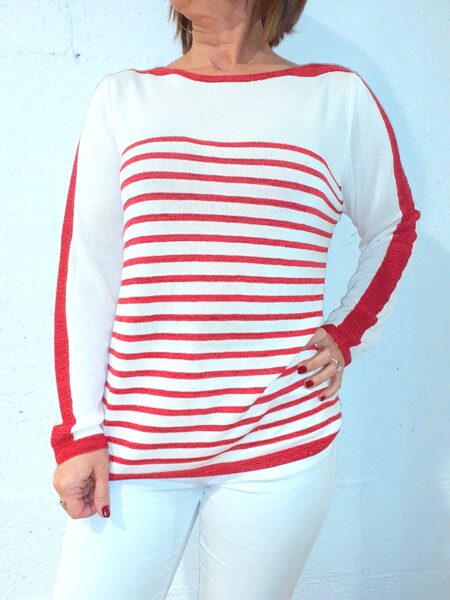  -20% Tricot listado rojo Ultima talla 46