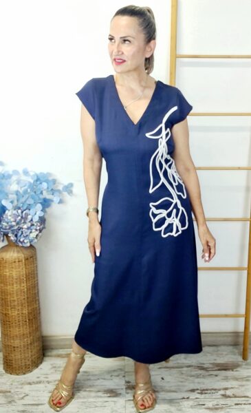 OUTLET VESTIDO LUXOR AZUL MARINO 